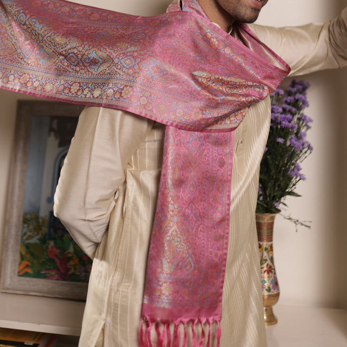 Royal Pink Silk Men’s Scarf
