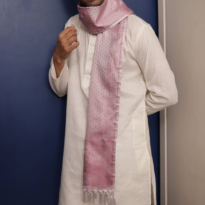 Pink Octavia Design Silk Men’s Scarf