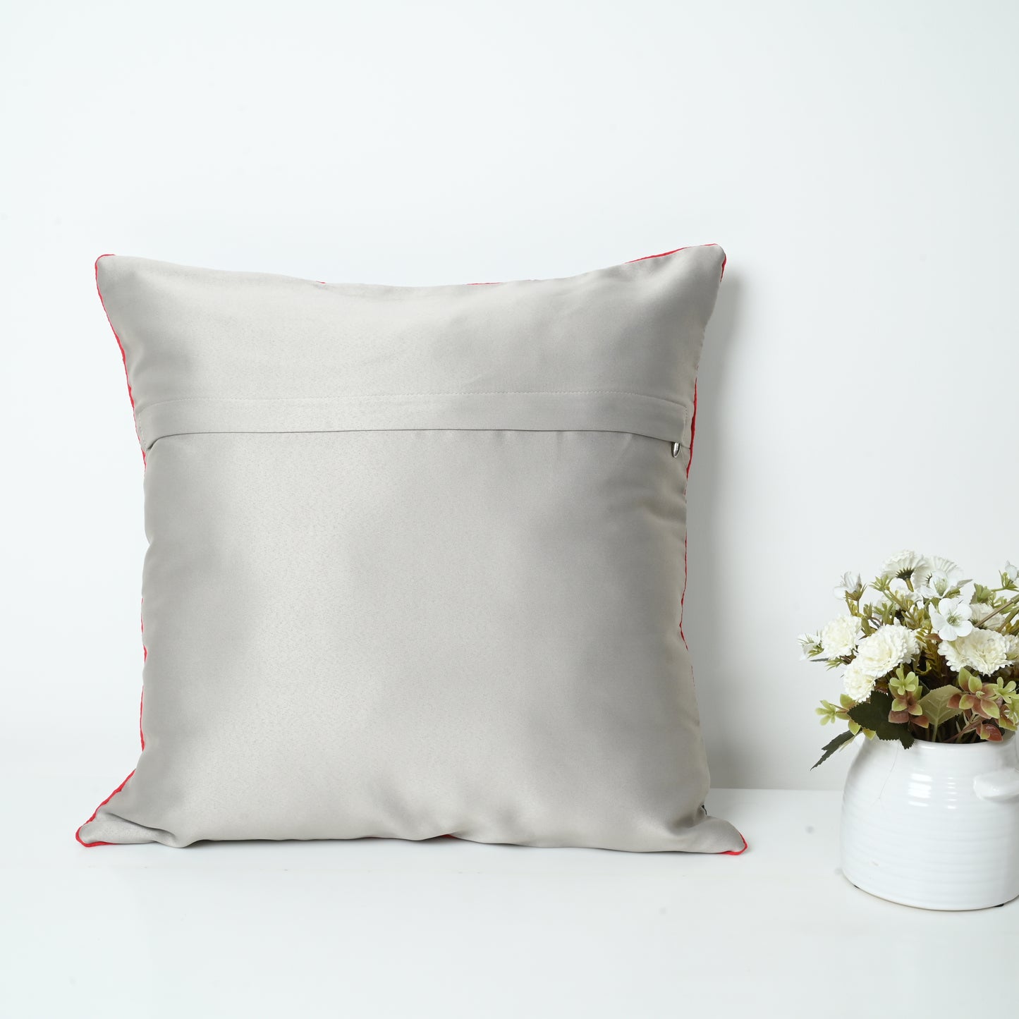 CUSION COVER BLACK JACQUARD DESIGN  - SET OF 2