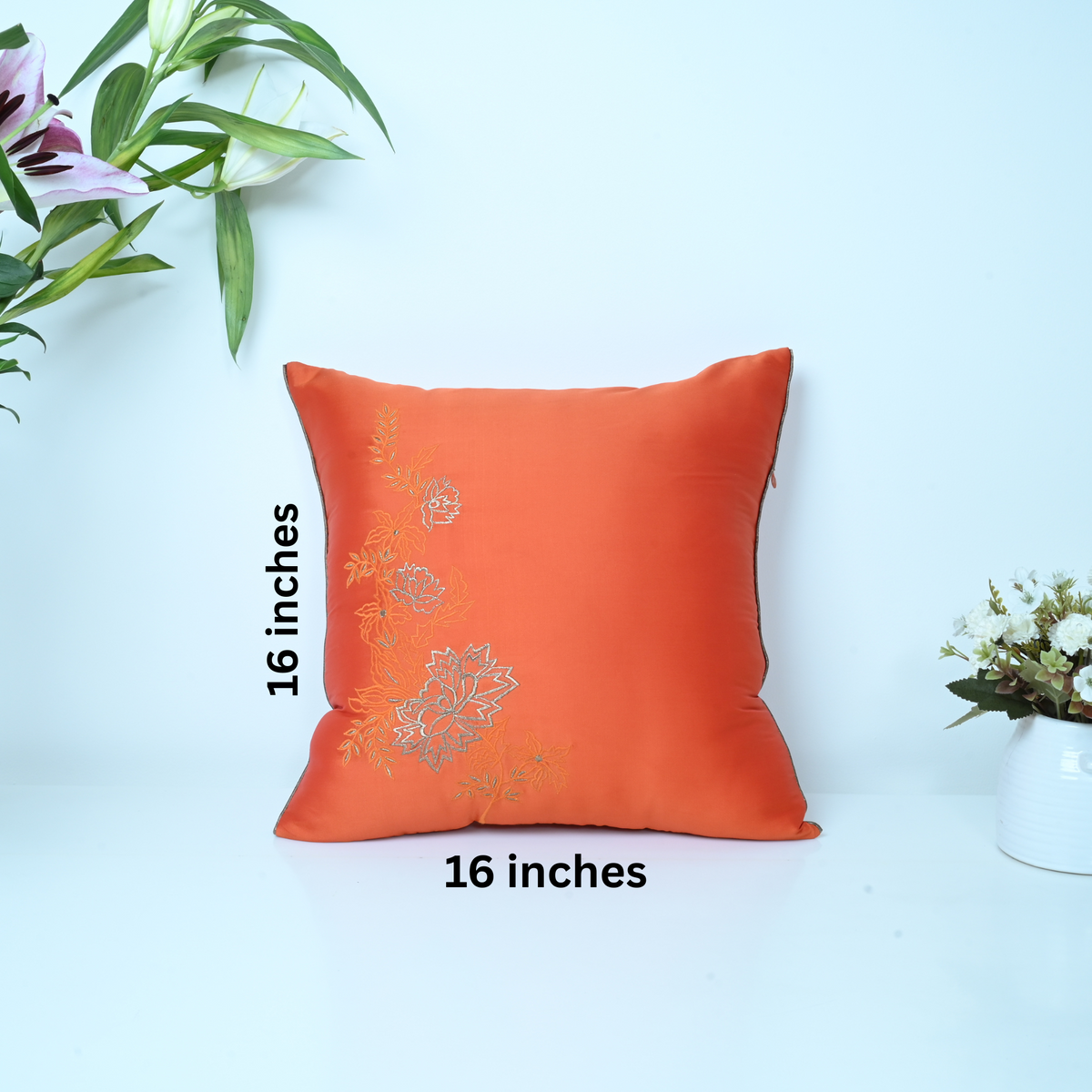 16 inch orange cushion cover