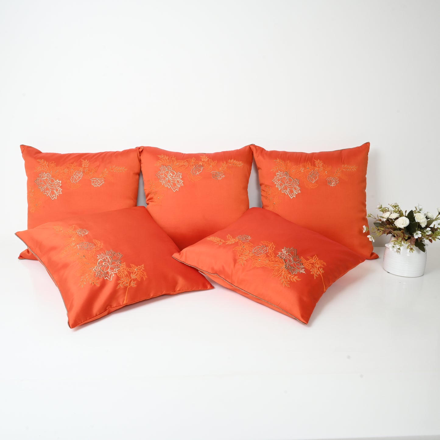 CUSHION COVER - ORANGE FESTIVE | SET OF 5