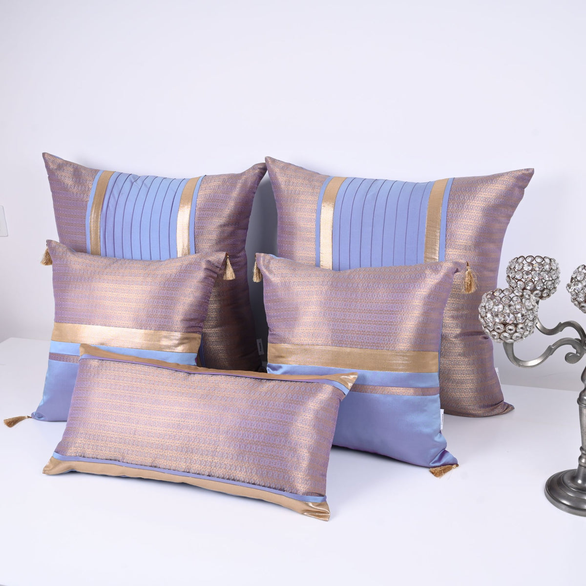 Austin Lake & Sky Silk Bedset Cusion Covers