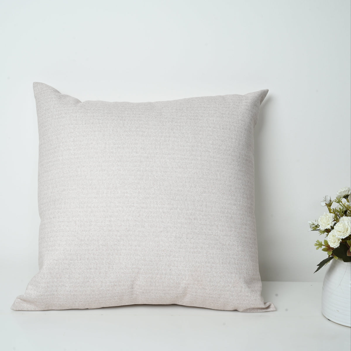 Winter Morning Suade Fabric White Cusion Cover Set