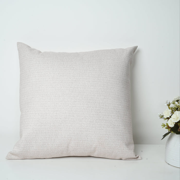 18x18 WHITE CUSHION COVER - WINTER MORNING | SET OF 2 | SUEDE FABRIC