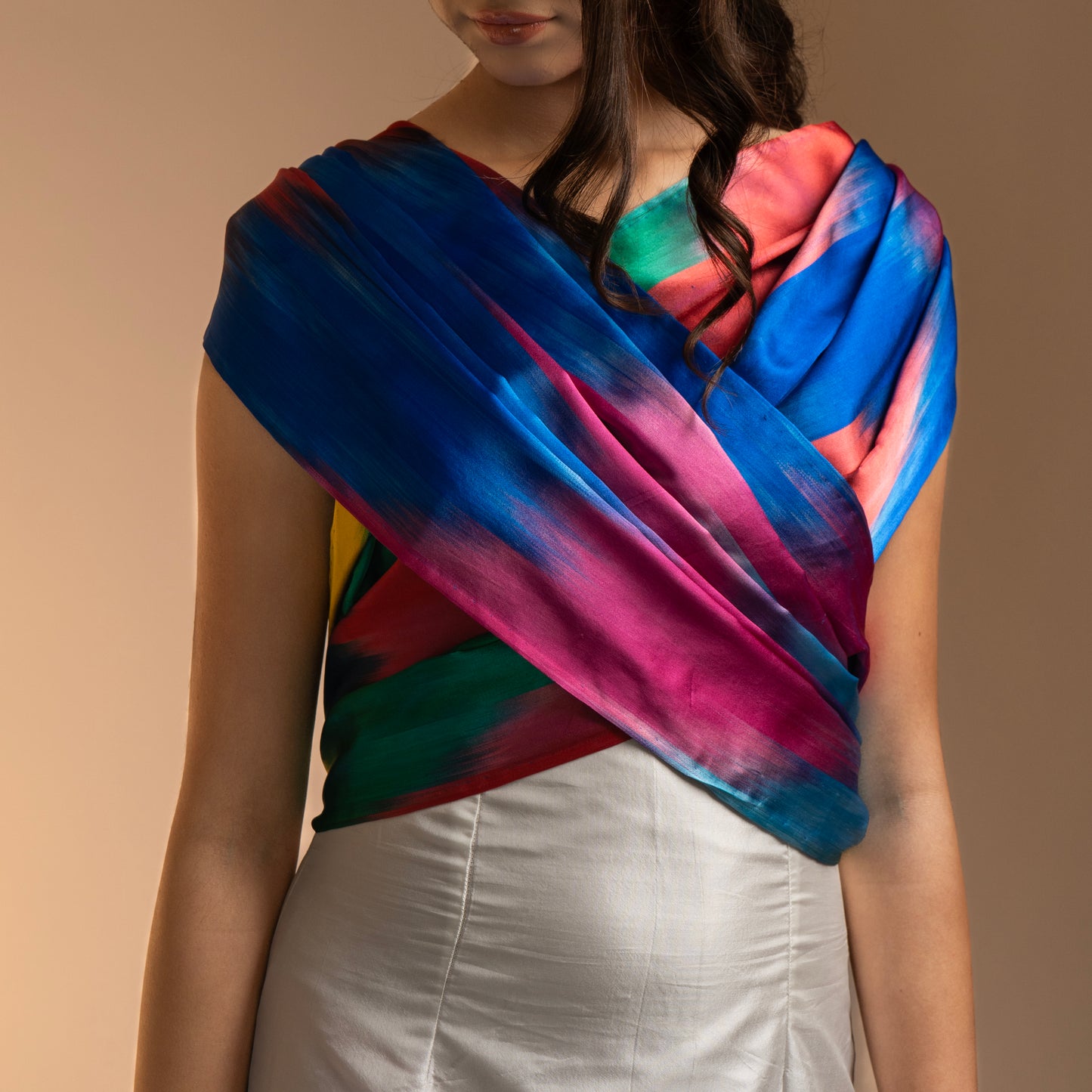 SILK STOLE - RAINBOW