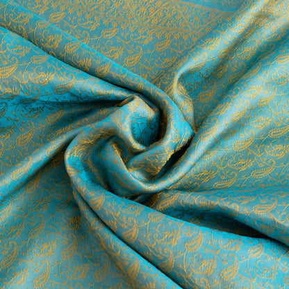 SILK STOLE - BLUE & GOLD TANCHOI