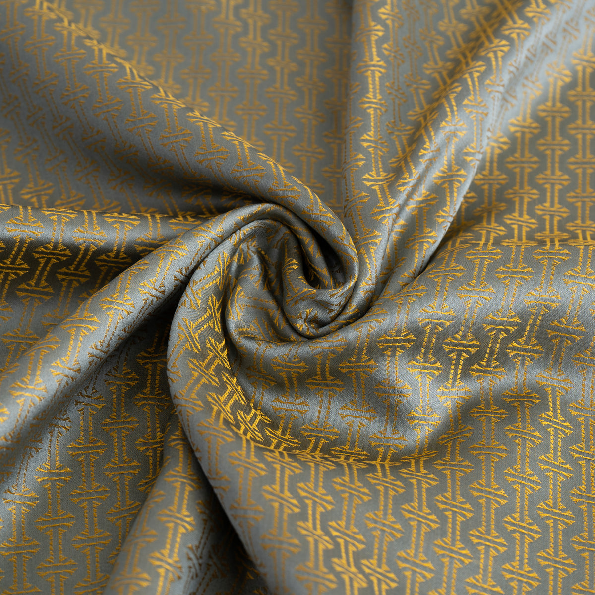 SILK STOLE -GREY & GOLD