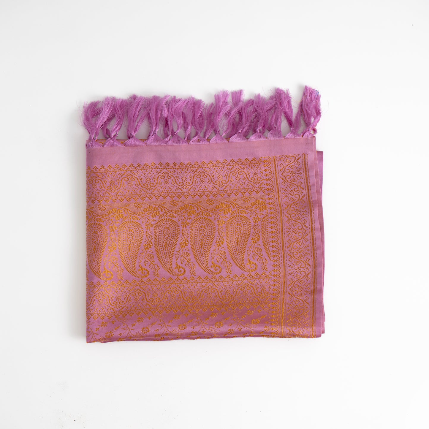 SILK STOLE - PINK & GOLD TANCHOI