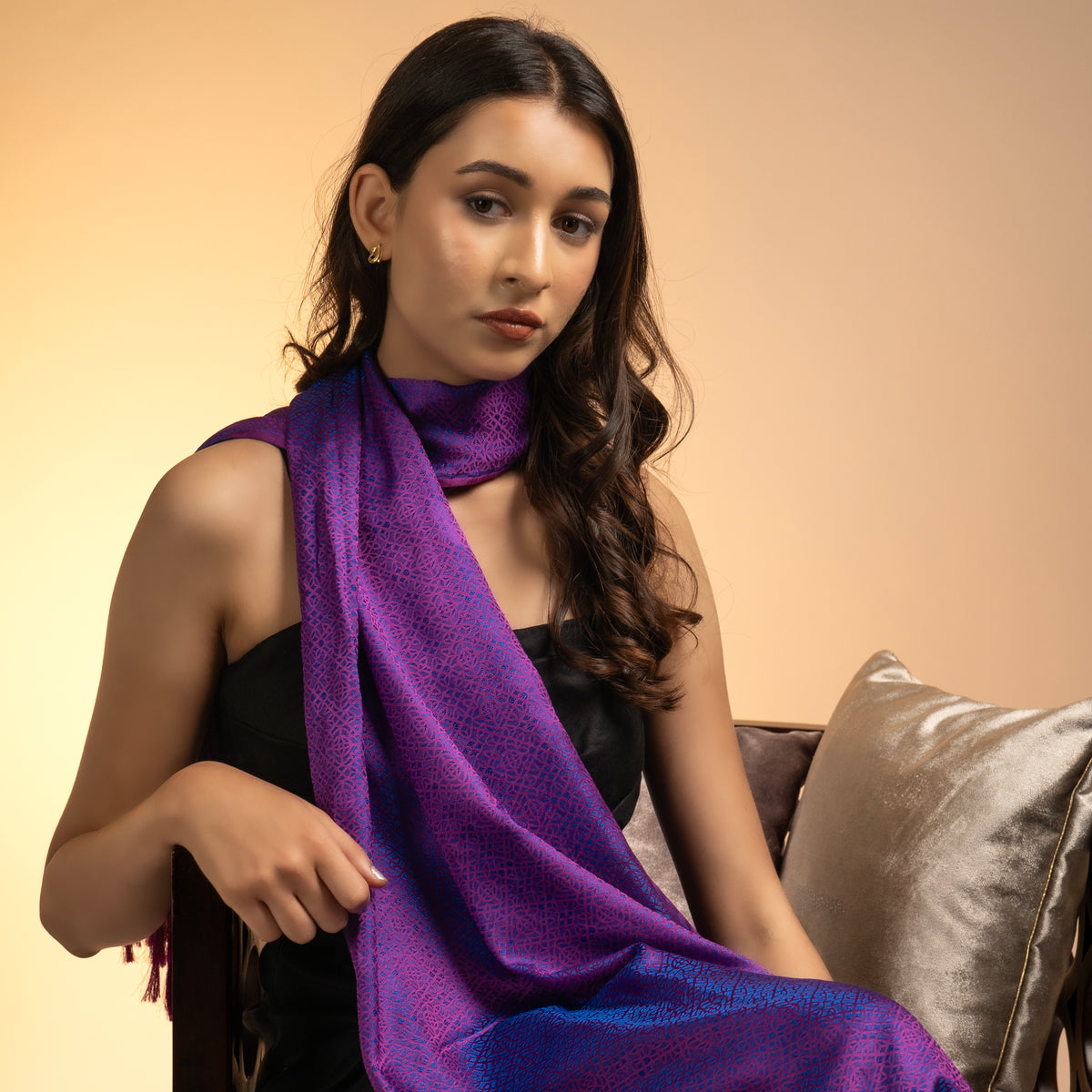 Purple Valley Silk Stole