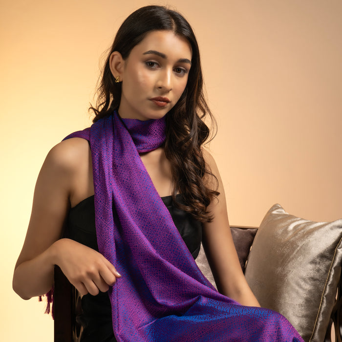 SILK STOLE - PURPLE VALLEY