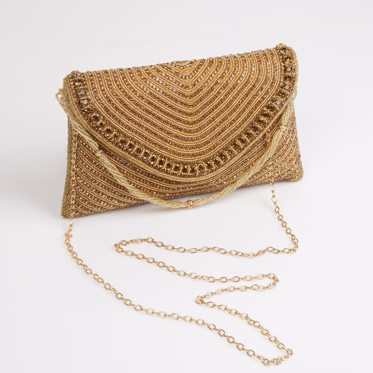 Rose Gold Shine Clutch