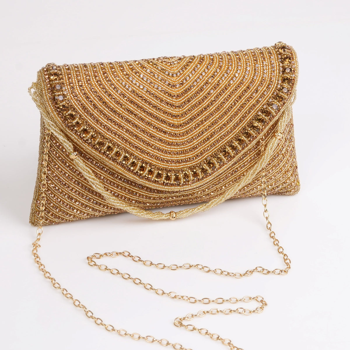 Rose Gold Shine Clutch