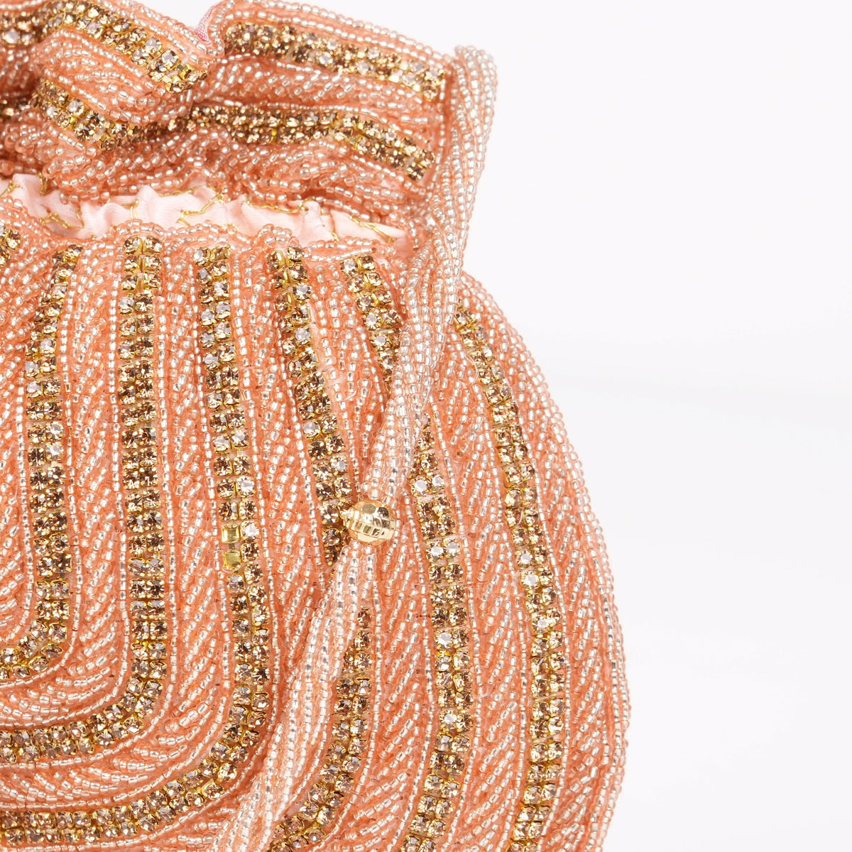 Peach Gold Potli Bag