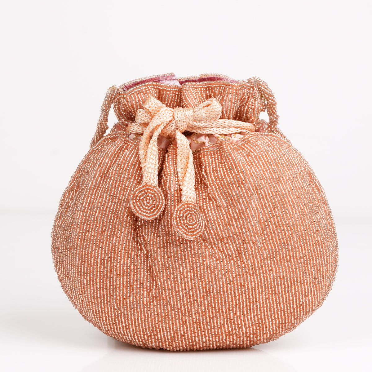 Peach Gold Potli Bag