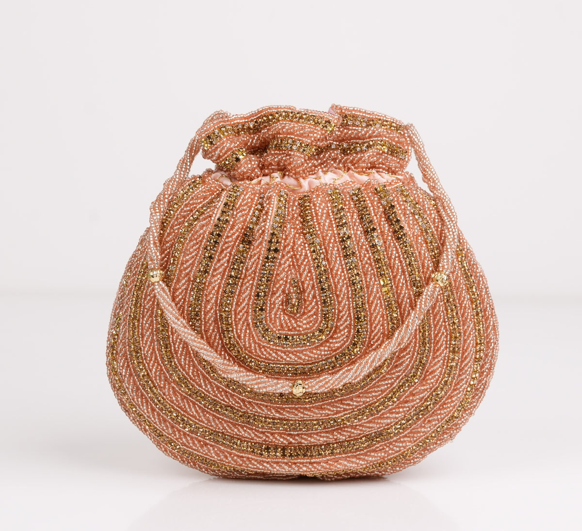 Peach Gold Potli Bag