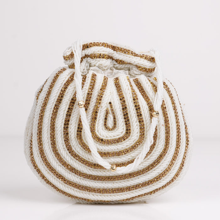 White Gold Potli Bag