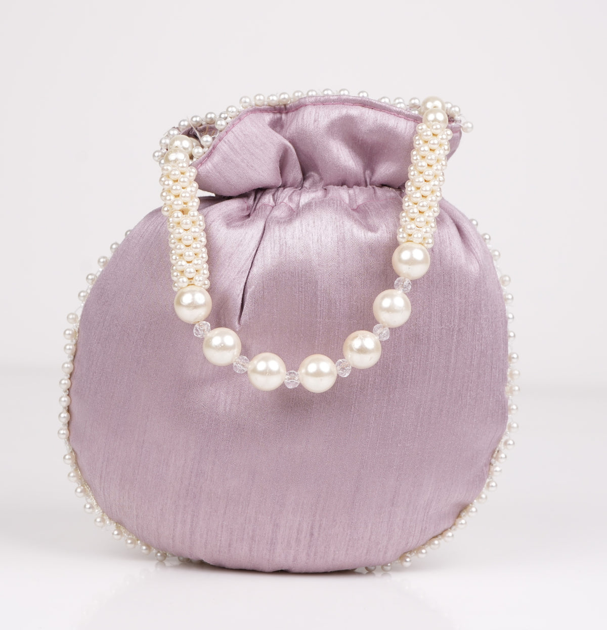 Purple Pearl Shine Potli Bag