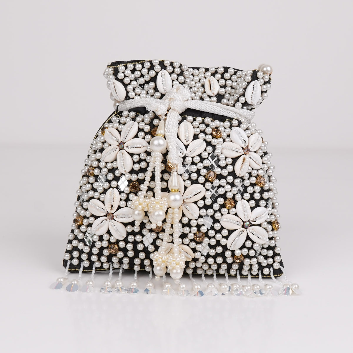 Festive Charm Black Potli Bag