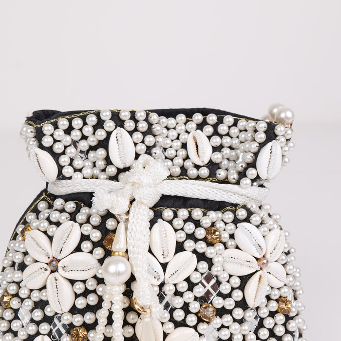 Festive Charm Black Potli Bag