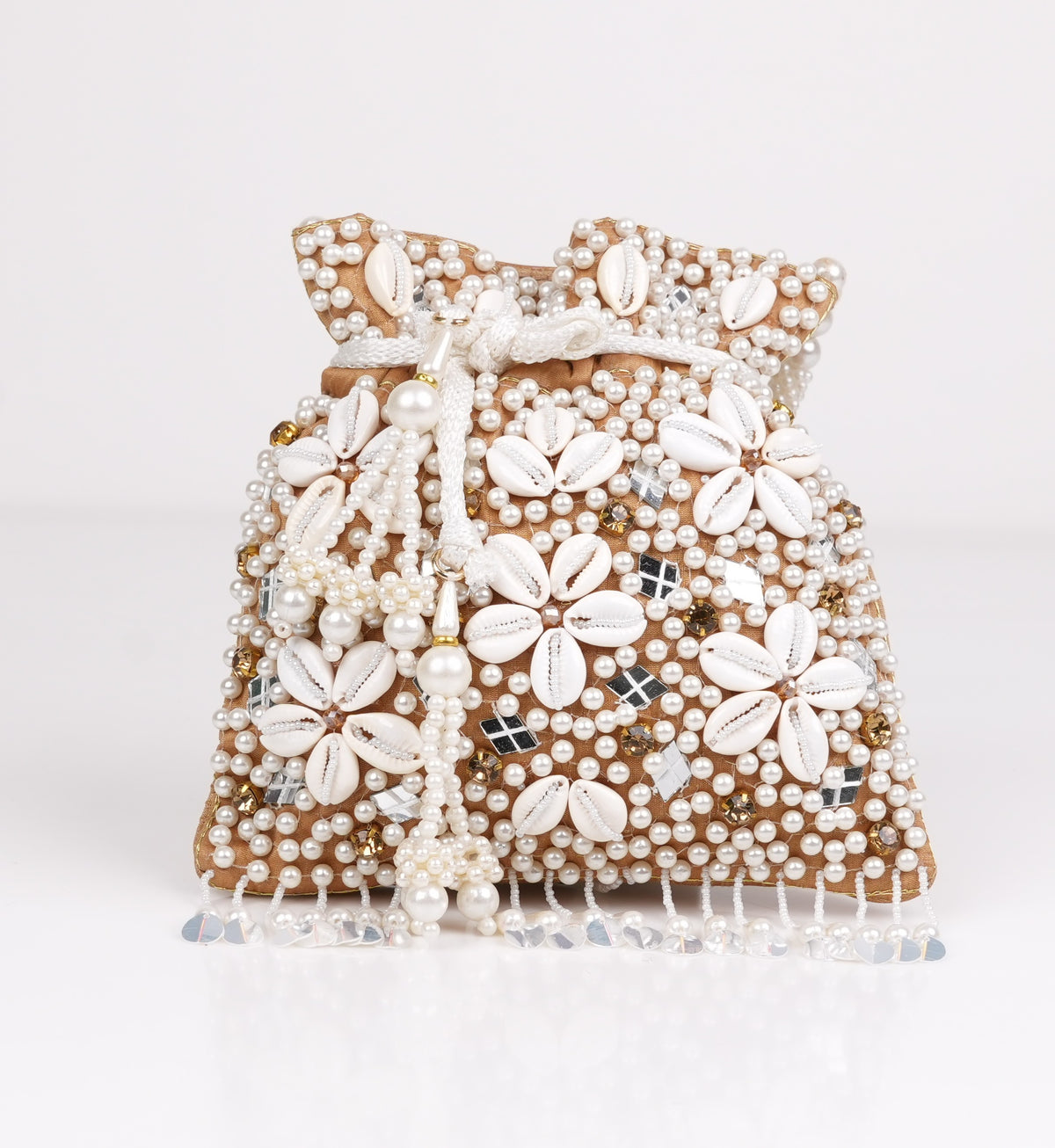 Beige Festive Potli Bag