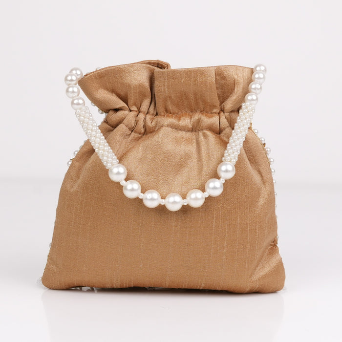 Beige Festive Potli Bag