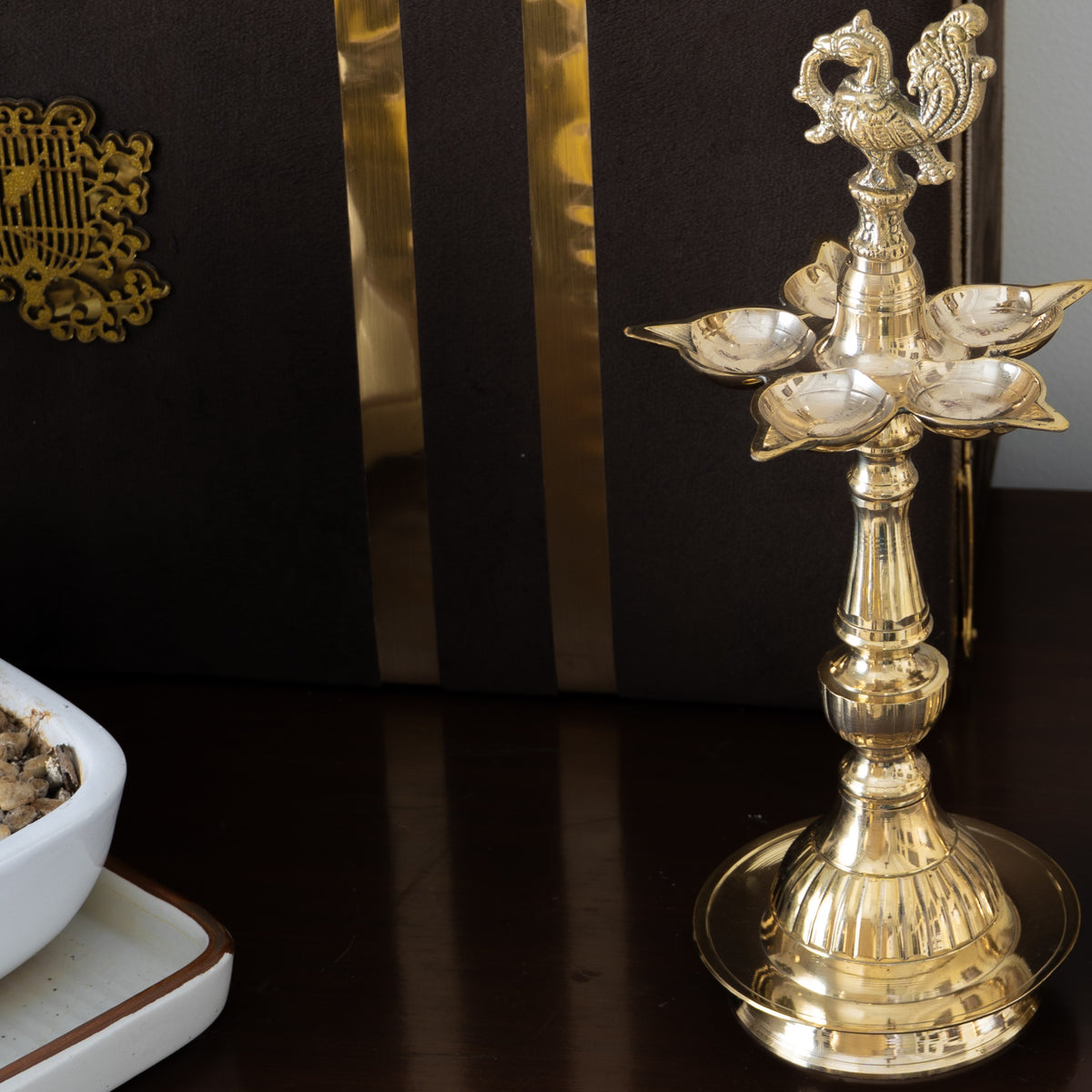 brass gifting lamp