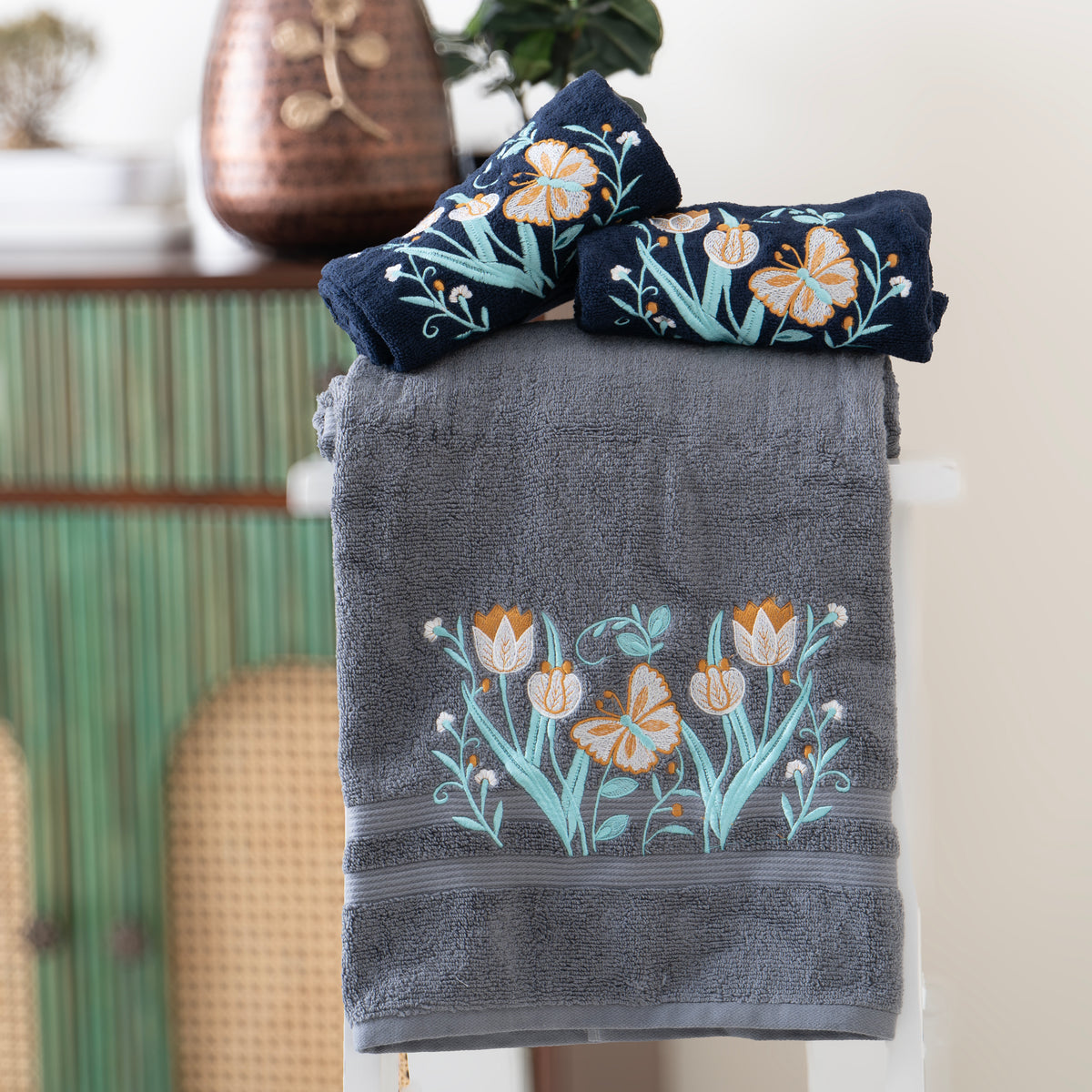 Cotton Bath & Hand Towels Set