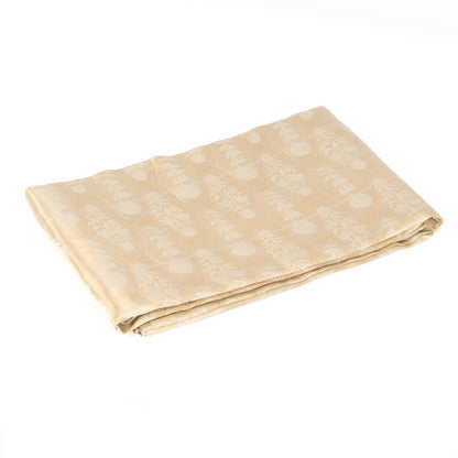 Light Gold Handloom Pure Silk Fabric: Sustainable Fashion Wear (2.5 Meter)