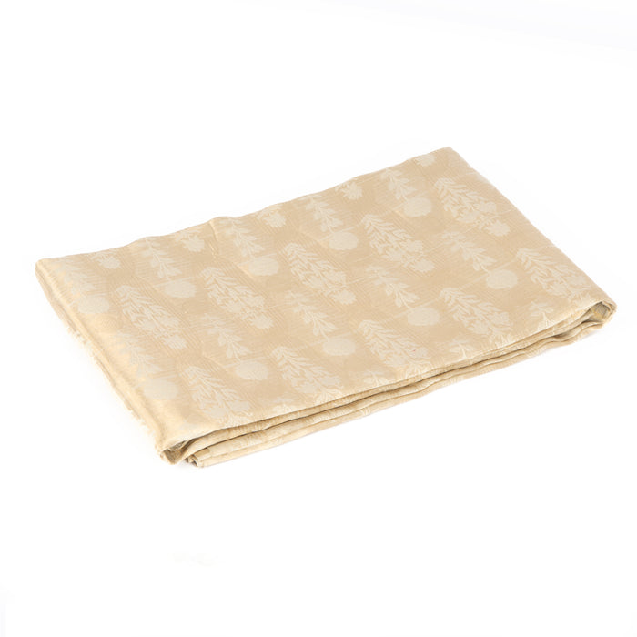 Light Gold Handloom Pure Silk Fabric: Sustainable Fashion Wear (2.5 Meter)