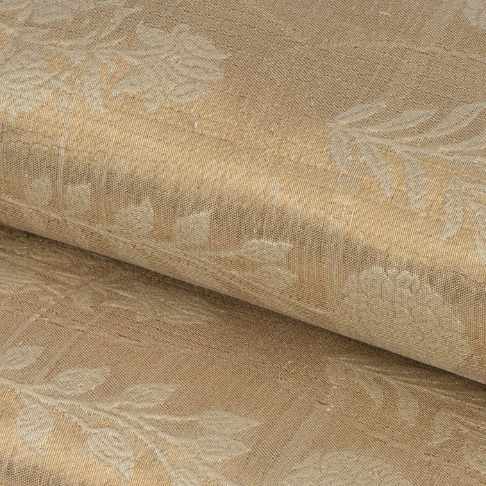 Light Gold Handloom Pure Silk Fabric: Sustainable Fashion Wear (2.5 Meter)
