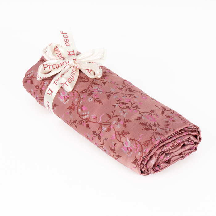 Red Rose Silk Fabric: Sustainable Fashion Wear (4.5 Meter)