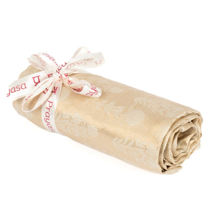 Light Gold Handloom Pure Silk Fabric: Sustainable Fashion Wear (2.5 Meter)