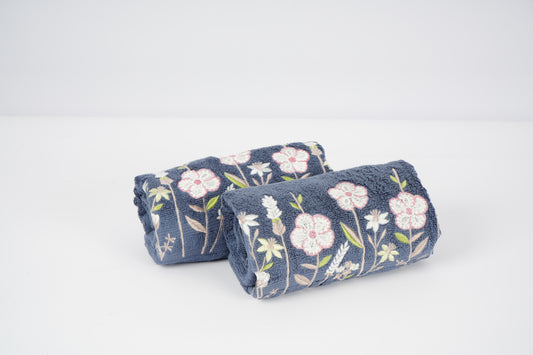 BATH TOWEL - PETAL GRACE - BLUE