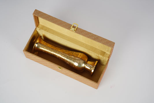 VINTAGE FLORAL BRASS VASE