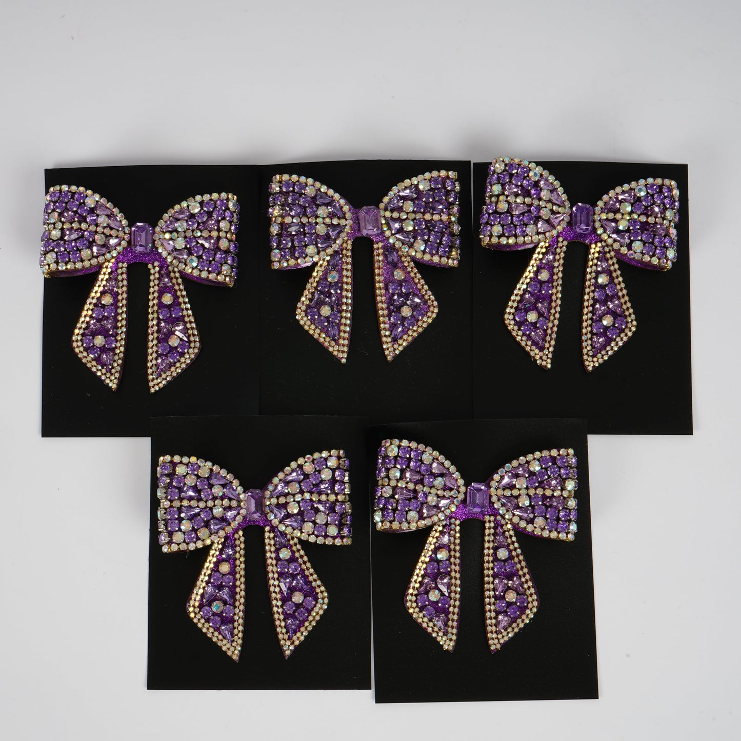PURPLE SPARKLE BOW HAIRCLIP
