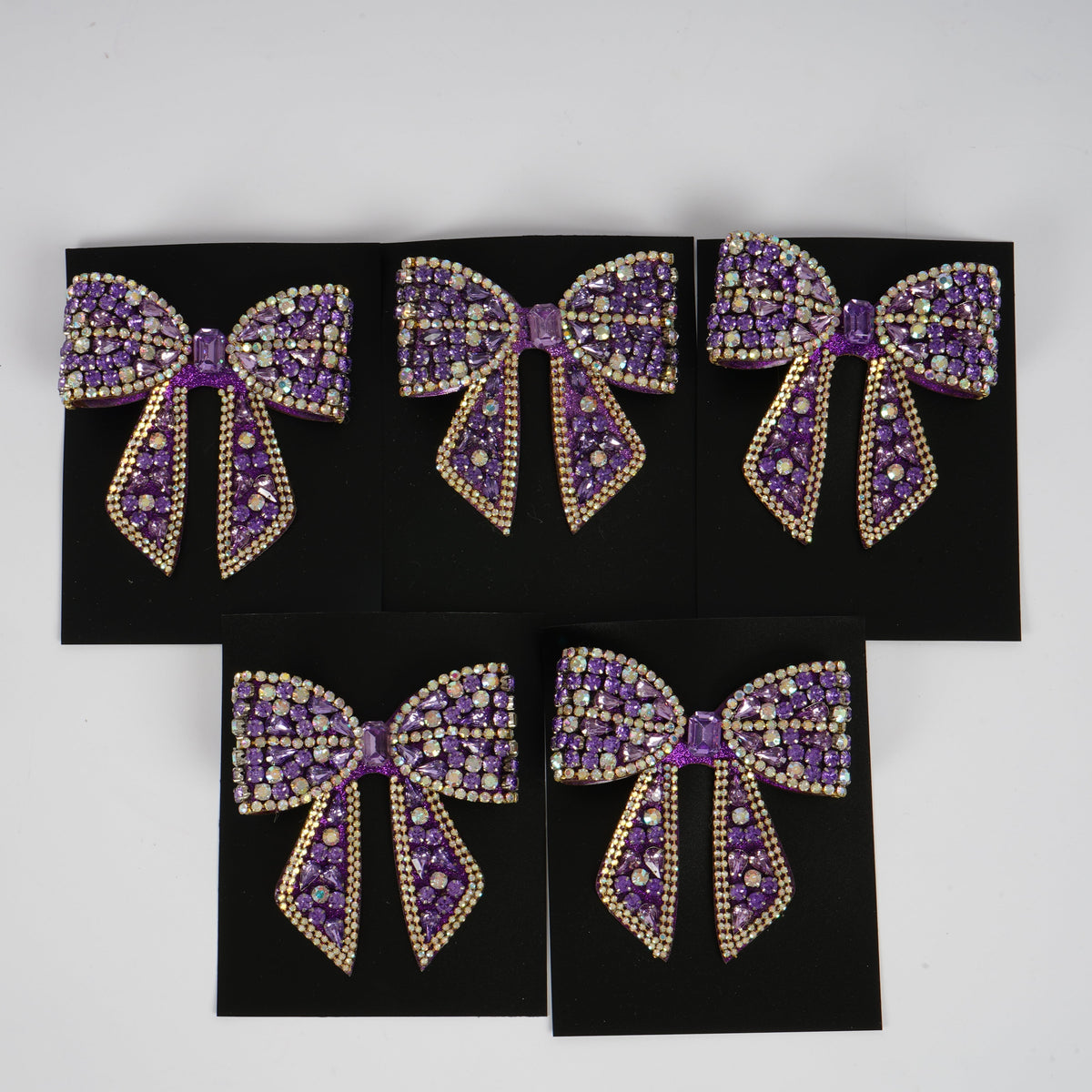 Purple color hair clip set of 5