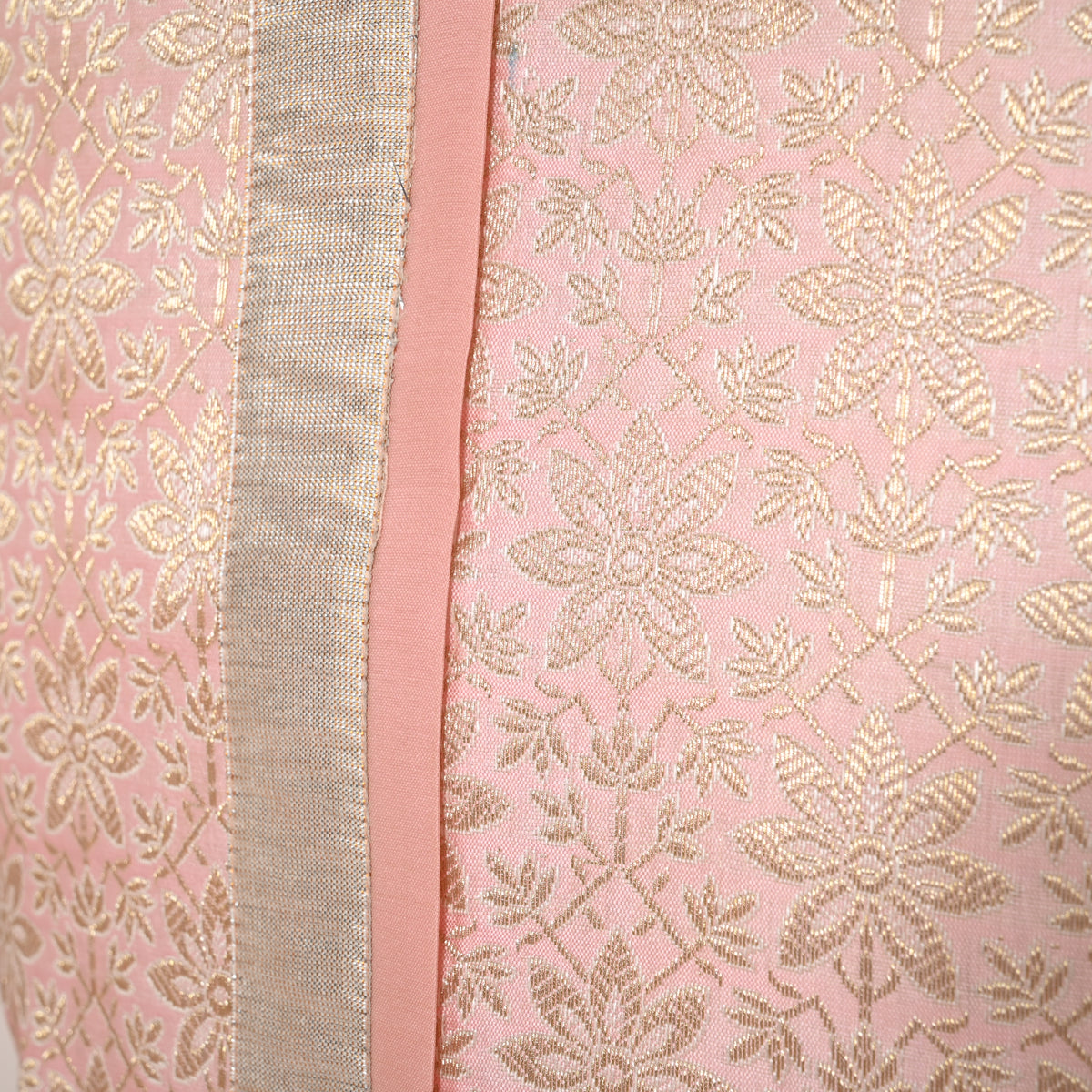 Pink Royal Blush Silk Brocade Bed Set Cusion Covers
