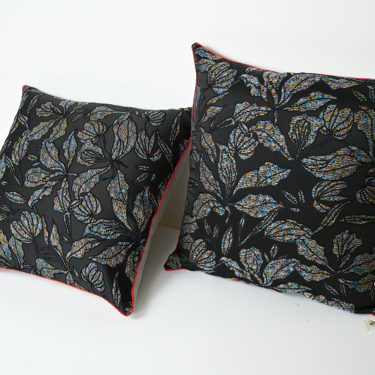 Jacquard Design Black Cusion Covers