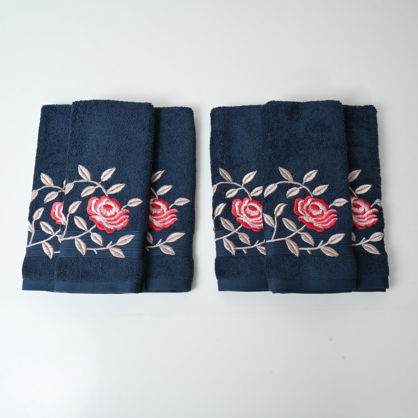 HAND TOWEL SET OF 6 | ROSE ELEGANCE