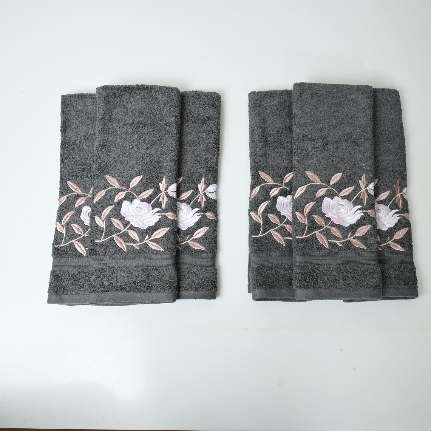 HAND TOWEL SET OF 6 | ROSE ELEGANCE