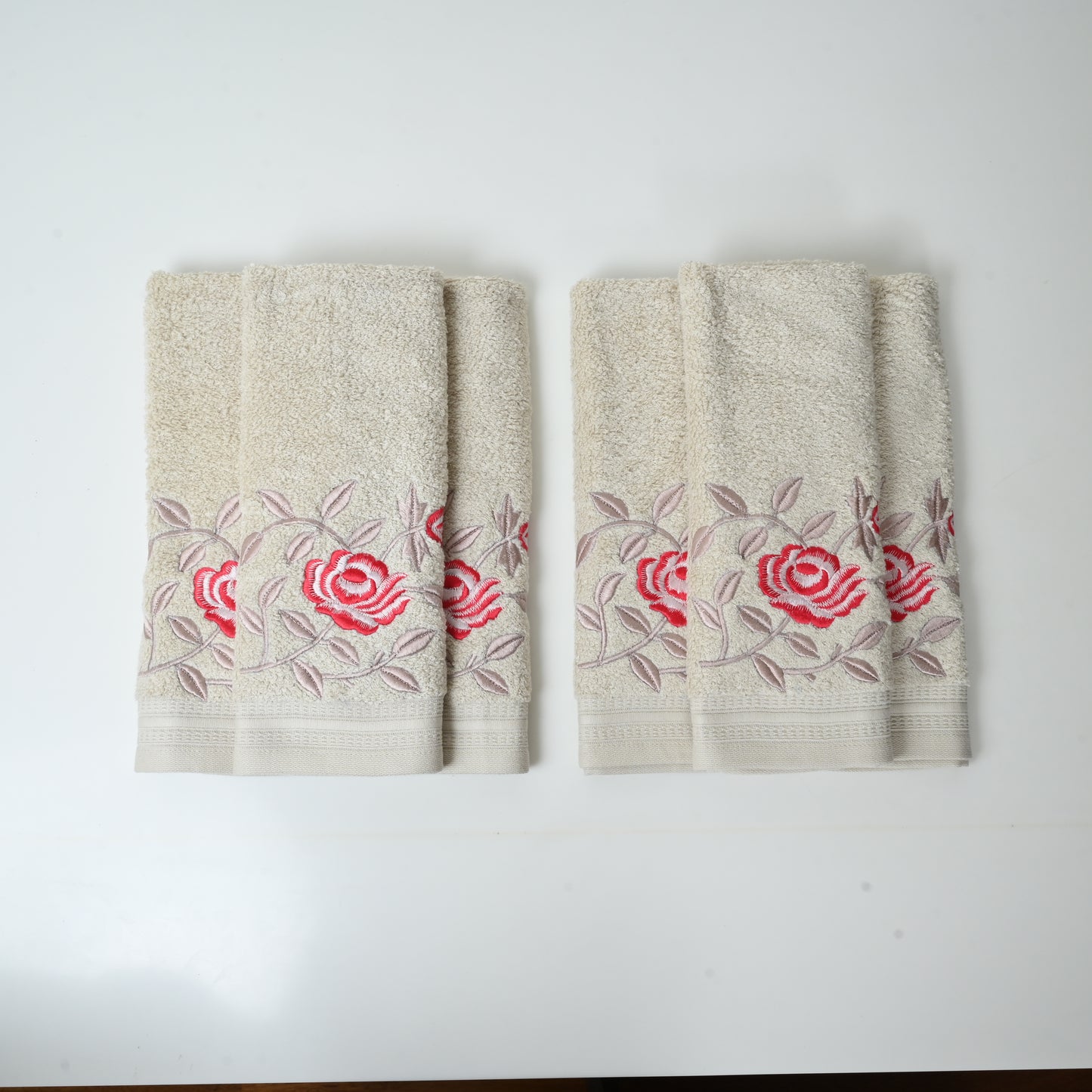 HAND TOWEL SET OF 6 | ROSE ELEGANCE