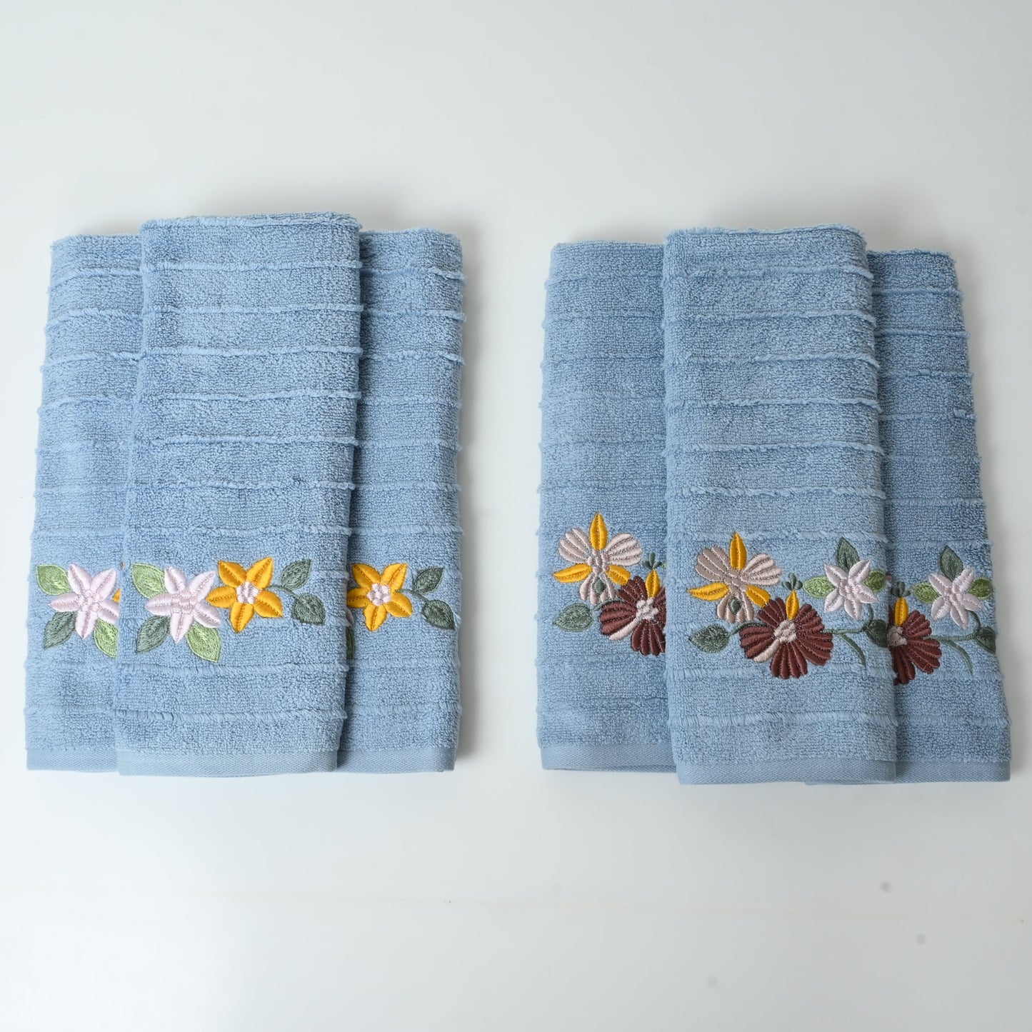 HANDTOWEL SET OF 6|  ROSE WITH BUTTERFLY