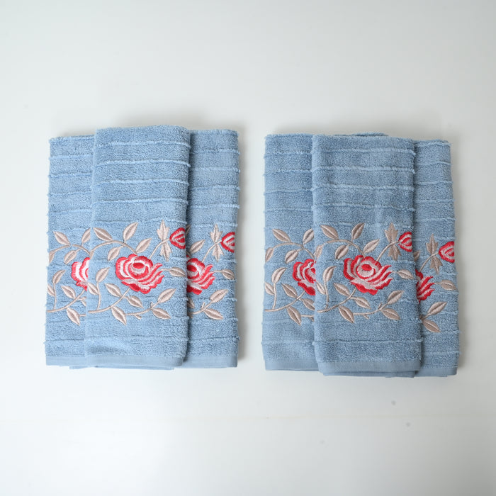 HAND TOWEL SET OF 6 | ROSE ELEGANCE