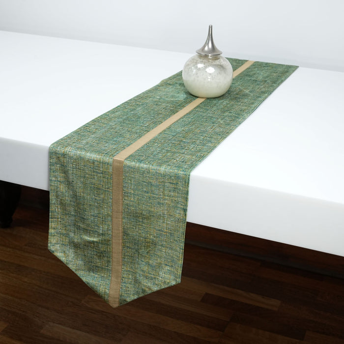 Handcrafted Table Runner Olive Green - Elegant Dining & Festive Décor