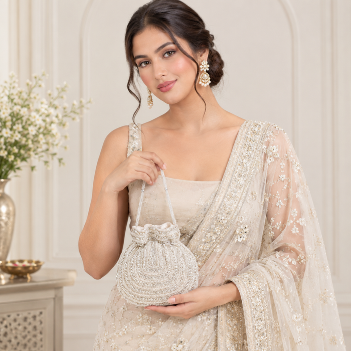 Creamy Shine Potli Bag
