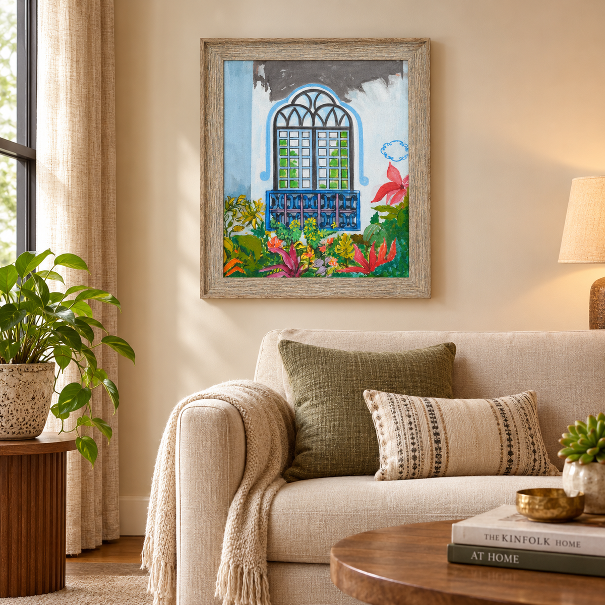 Goan Portugues Window Painting