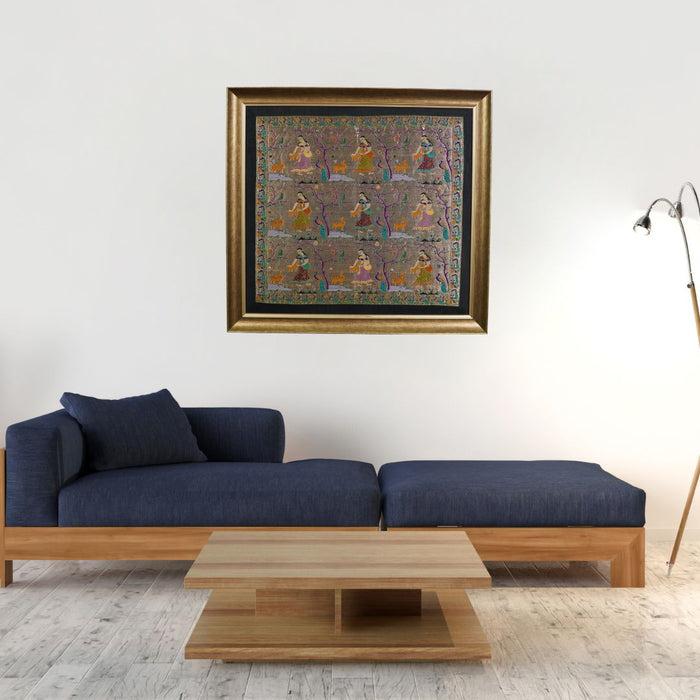 SILK TAPESTRY- 9 GOPIA IN ONE FRAME