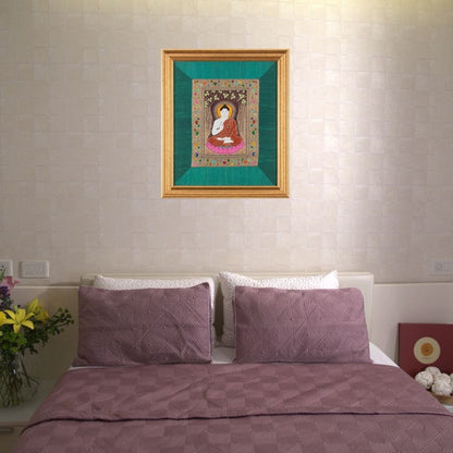 SILK TAPESTRY - BUDDHA ( SMALL  24" X 20 ")