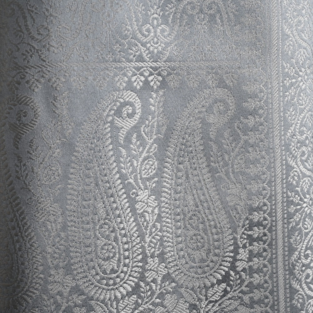 Grey Silver Mist Silk Stole