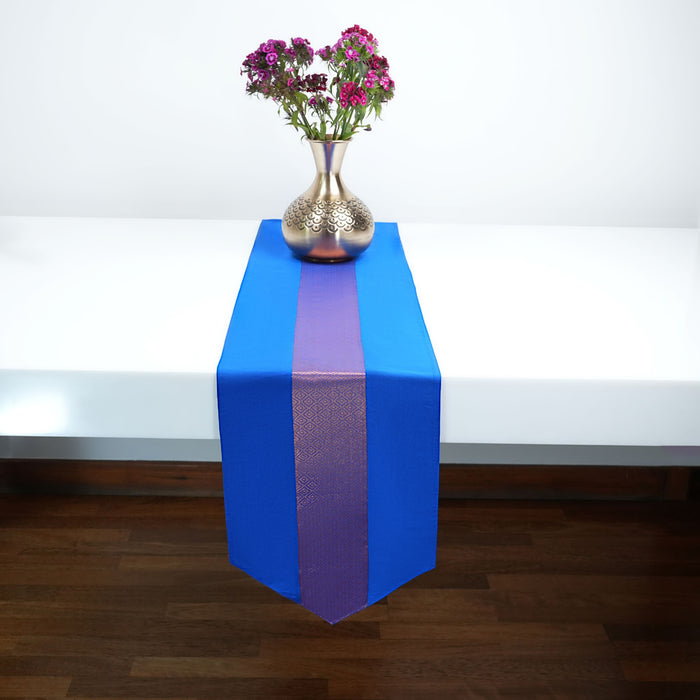 Handcrafted Silk Table Runner Royal Blue – Elegant Dining & Festive Décor
